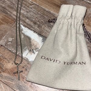 David Yurman cross necklace with dust bag